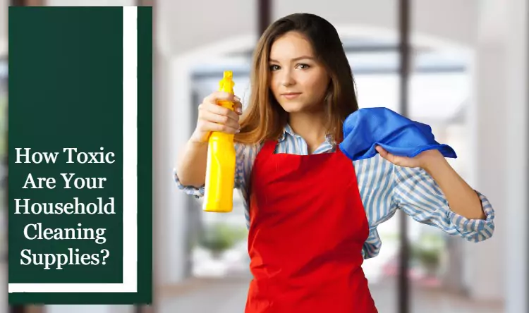 a girl is showing a spray bottle