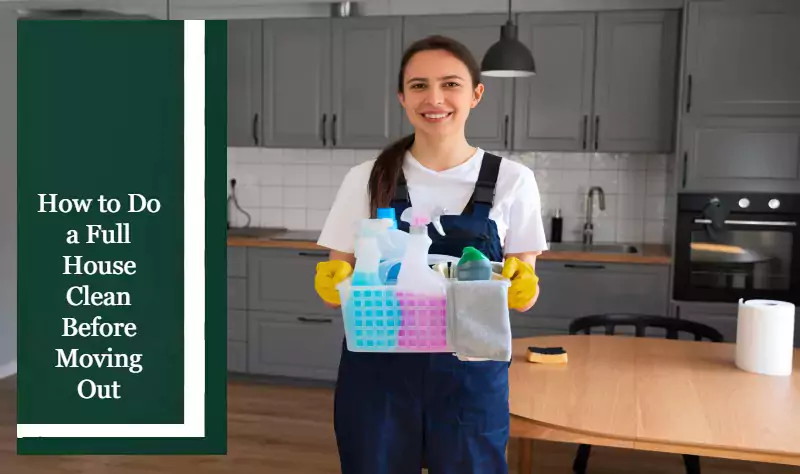 a cleaning professional is ready to do full house cleaning